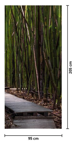 Fototapeta na drzwi - Wśród bambusów (95x205cm)