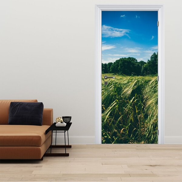 Fototapeta na drzwi - Łąka i las (95x205cm)