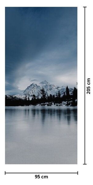 Fototapeta na drzwi - Na zamarzniętym jeziorze (95x205cm)