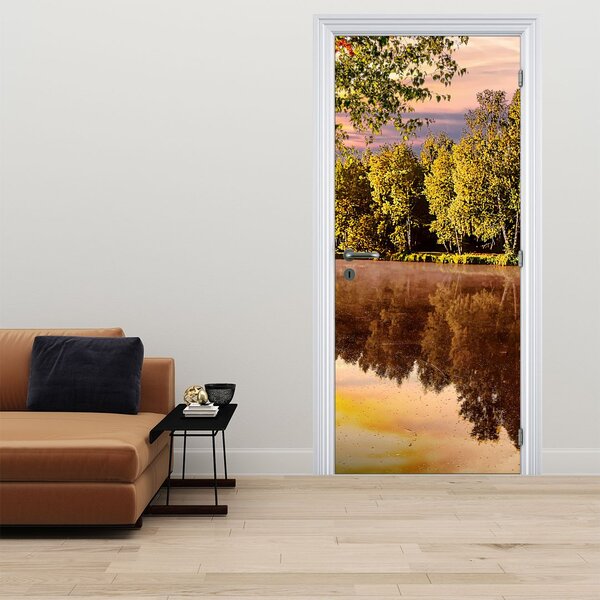 Fototapeta na drzwi - Za rzeką (95x205cm)