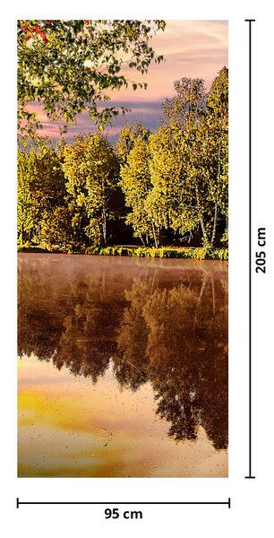 Fototapeta na drzwi - Za rzeką (95x205cm)
