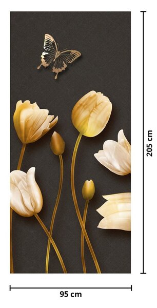 Fototapeta na drzwi - Tulipany, abstrakcja (95x205cm)