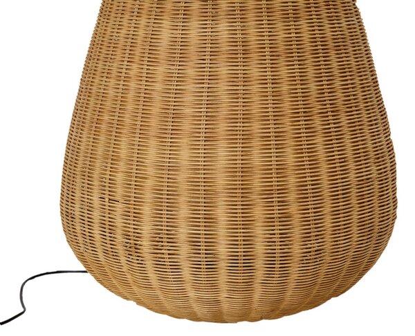 Lampa stojąca Takeo Lucande, jasne drewno, salon / jadalnia, drewno, nowoczesny