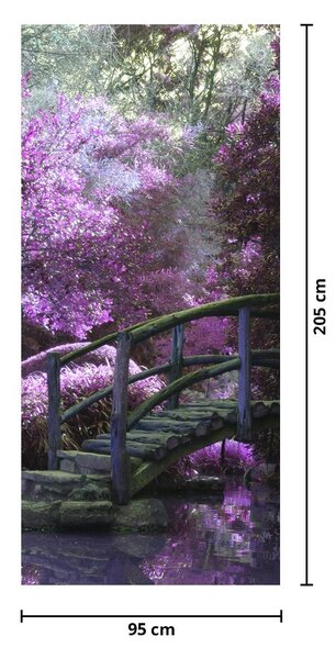 Fototapeta na drzwi - Fioletowy ogród (95x205cm)