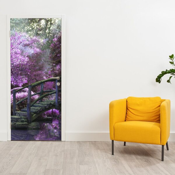Fototapeta na drzwi - Fioletowy ogród (95x205cm)