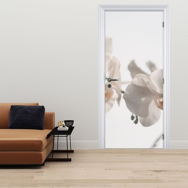 Fototapeta na drzwi - Białe orchidee (95x205cm)