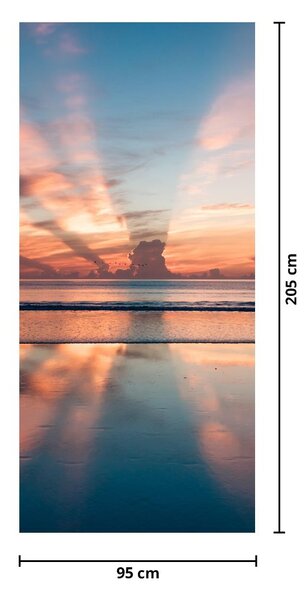 Fototapeta na drzwi - Promienie Słońca nad plażą Dayton (95x205cm)