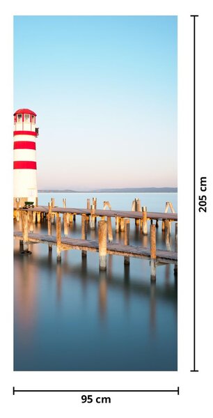 Fototapeta na drzwi - Latarnia morska o świcie (95x205cm)