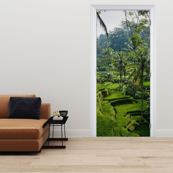 Fototapeta na drzwi - Tarasy ryżowe Tegalalang (95x205cm)