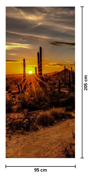 Fototapeta na drzwi - Koniec dnia na pustyni w Arizonie (95x205cm)