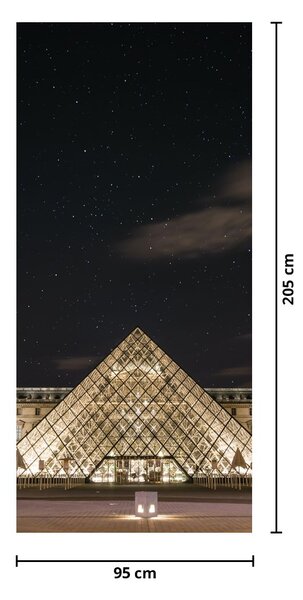 Fototapeta na drzwi - Luwr nocą (95x205cm)