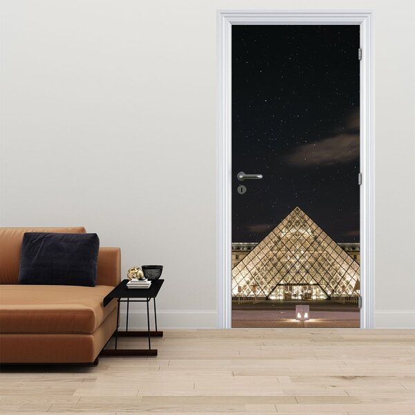 Fototapeta na drzwi - Luwr nocą (95x205cm)