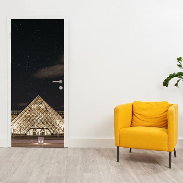 Fototapeta na drzwi - Luwr nocą (95x205cm)