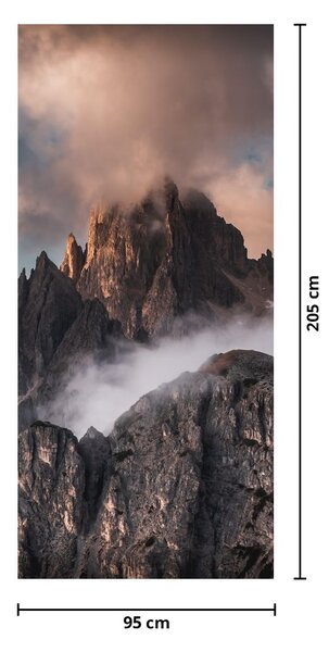 Fototapeta na drzwi - Włoskie Dolomity ukryte we mgle (95x205cm)