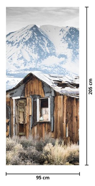 Fototapeta na drzwi - Dom pod górami (95x205cm)