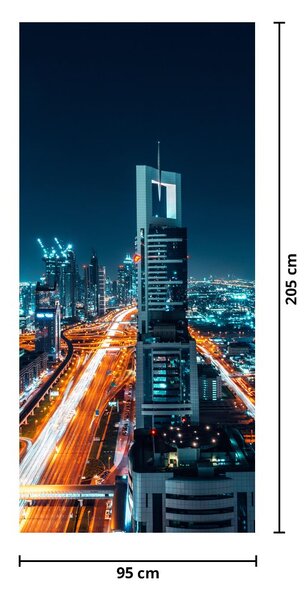 Fototapeta na drzwi - Dubaj noc (95x205cm)
