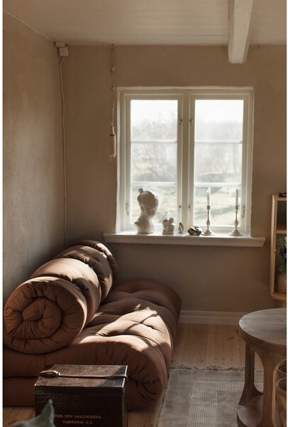 Sofa rozkładana ze skórzanym paskiem Karup Design Buckle Up Grey