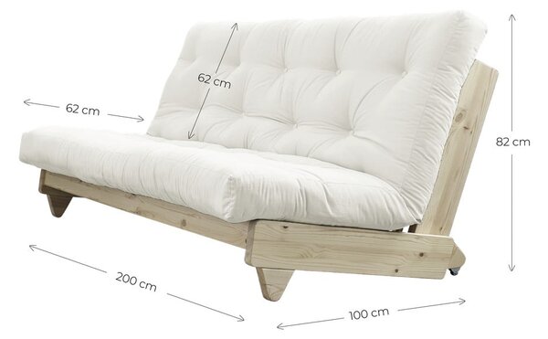 Sofa rozkładana z jasnobeżowym pokryciem Karup Design Fresh Natural