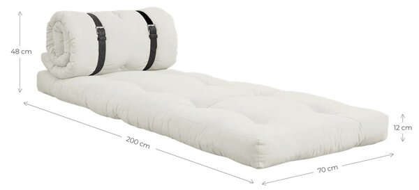 Rozkładany fotel z brązowym obiciem Karup Design Buckle Up Mocca