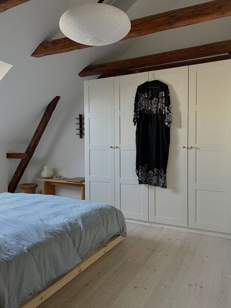 Łóżko dwuosobowe z drewna sosnowego ze stelażem 160x200 cm Dock – Karup Design