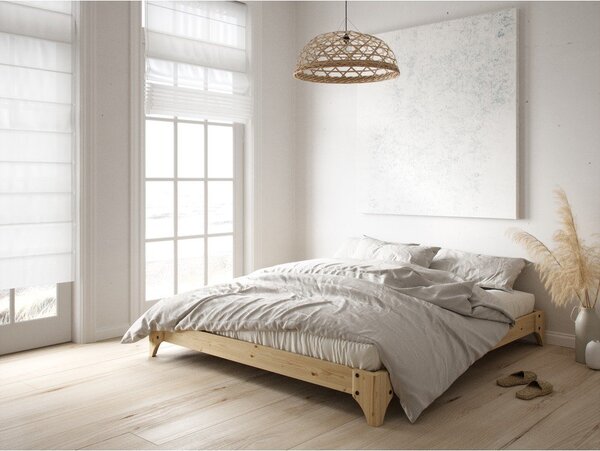 Łóżko dwuosobowe z drewna sosnowego ze stelażem 180x200 cm Elan – Karup Design