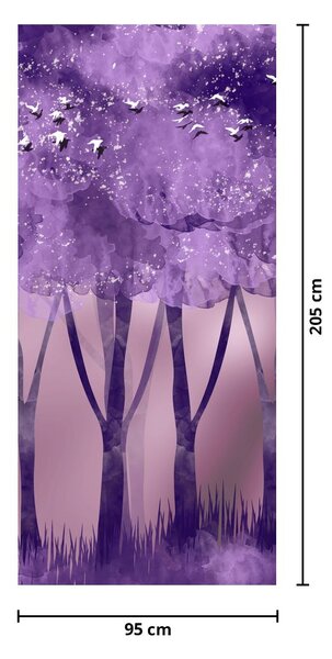 Fototapeta na drzwi - Jeleń w magicznym lesie (95x205cm)
