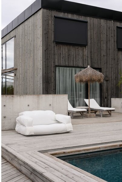 Biała sofa rozkładana odpowiednia na zewnątrz Karup Design OUT™ Hippo White