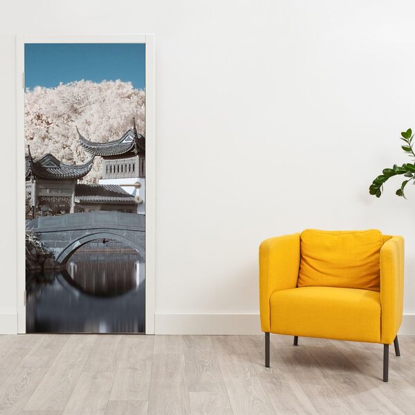 Fototapeta na drzwi - Kwitnące drzewa w Azji (95x205cm)