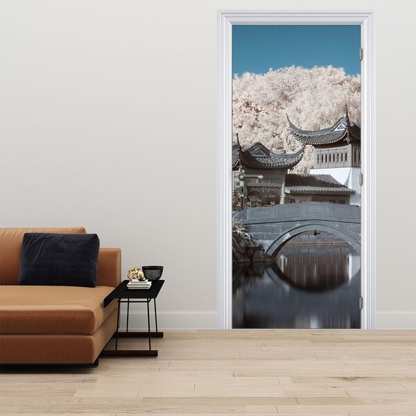 Fototapeta na drzwi - Kwitnące drzewa w Azji (95x205cm)