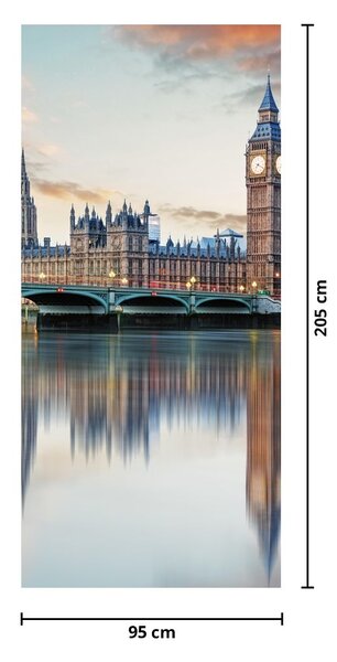 Fototapeta na drzwi - Londyńskie Houses of Parliament (95x205cm)