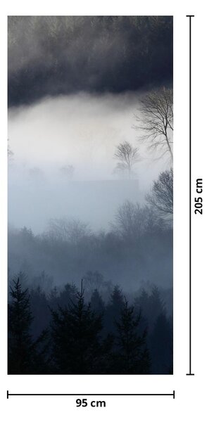 Fototapeta na drzwi - Mgła nad lasem (95x205cm)