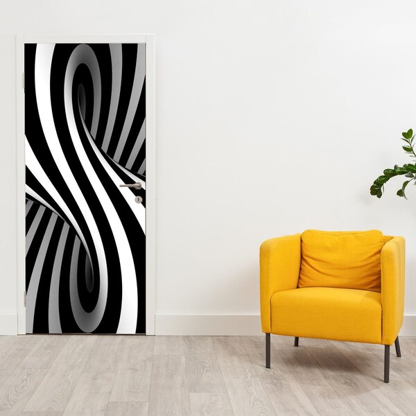 Fototapeta na drzwi - Abstrakcja z paskami zebry (95x205cm)