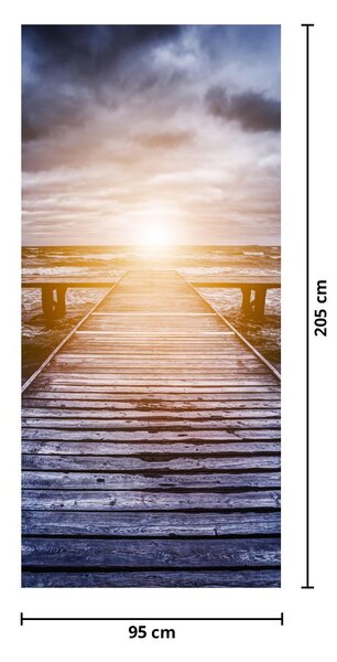 Fototapeta na drzwi - Molo ze słońcem (95x205cm)