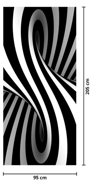 Fototapeta na drzwi - Abstrakcja z paskami zebry (95x205cm)