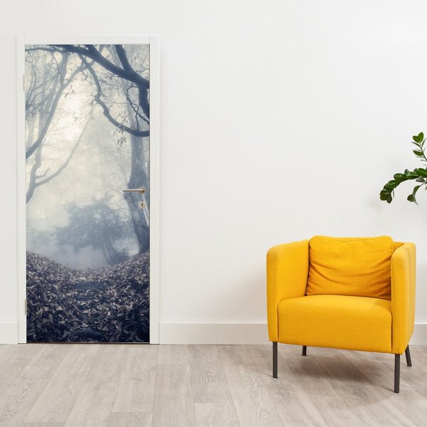 Fototapeta na drzwi - Las we mgle (95x205cm)