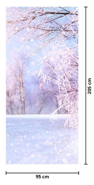 Fototapeta na drzwi - Mroźna zima (95x205cm)