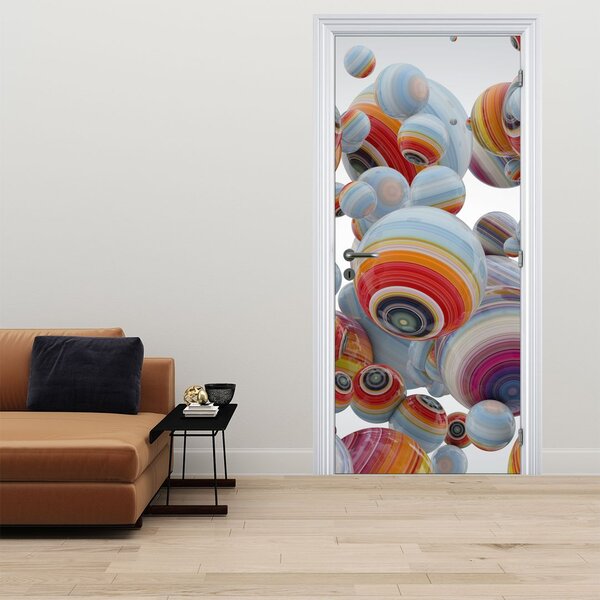 Fototapeta na drzwi - Malowane kule (95x205cm)