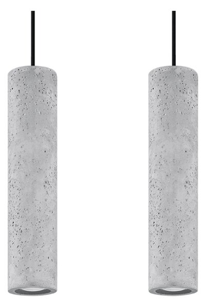 Betonowa lampa wisząca Sollux Fadre, dł. 34 cm