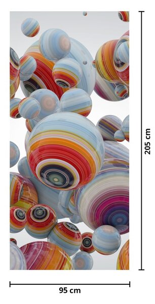 Fototapeta na drzwi - Malowane kule (95x205cm)