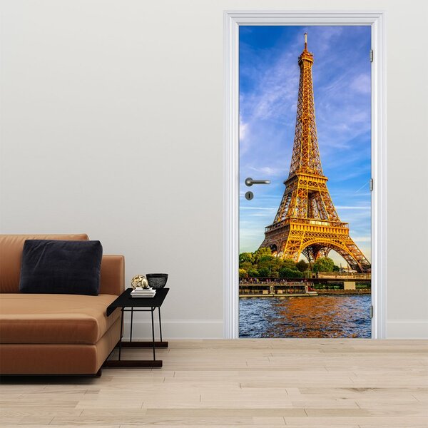 Fototapeta na drzwi - Wieża Eiffla (95x205cm)
