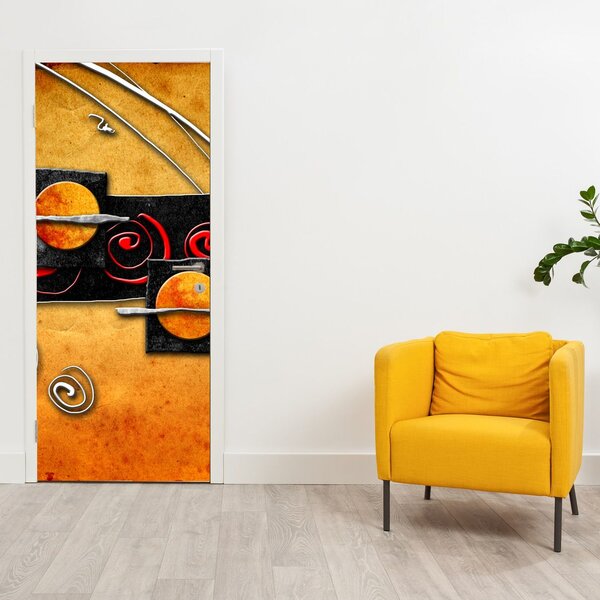 Fototapeta na drzwi - Abstrakcyjne planety (95x205cm)