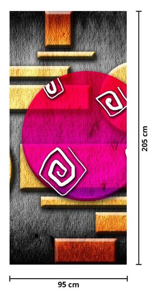Fototapeta na drzwi - Abstrakcja z historycznymi symbolami (95x205cm)