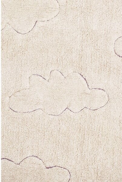 Kremowy bawełniany dywan dziecięcy tkany ręcznie odpowiedni do prania 90x130 cm Clouds – Lorena Canals