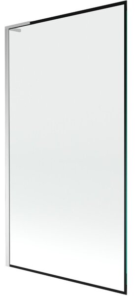 Mexen Next L parawan nawannowy 1-skrzydłowy 100 x 150 cm, czarna ramka, chrom - 895-100-000-03-70-01