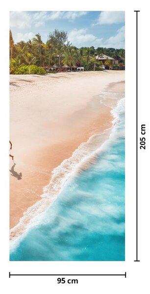 Fototapeta na drzwi - Bieg po plaży (95x205cm)