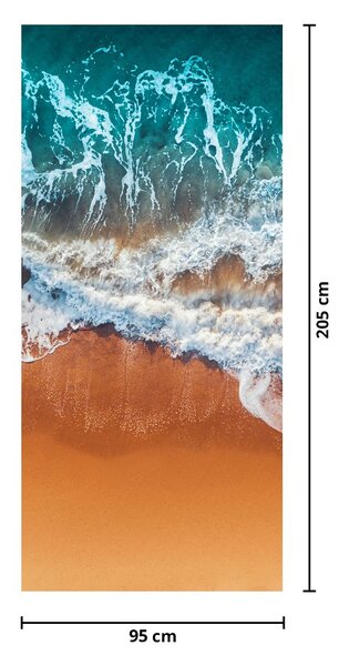 Fototapeta na drzwi - Morska plaża (95x205cm)