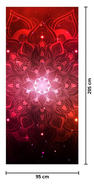 Fototapeta na drzwi - Czerwona abstrakcja (95x205cm)