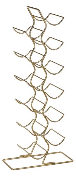 Metalowy regał na wino w kolorze złota liczba butelek 12 Wren – Premier Housewares