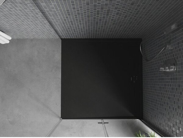 Mexen Amon brodzik kwadratowy SMC 100 x 100 cm, czarny - 4F701010