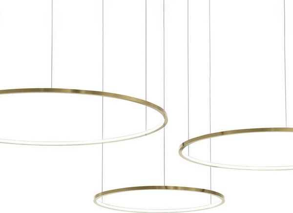 Lampa wisząca Saturno Milagro Lighting, mosiężny / złoty, salon / jadalnia, metal, nowoczesny